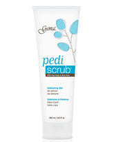 Comprehensive frontage view of a tube type bottle of Gena Pedi Scrub Gel in 250ml size with product details and information