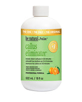 18 ounce bottle of ProLinc Orange Callus Eliminator facing forward featuring its product label stating product name & details