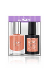 EzFlow Color Duos About Last Night nail polish in their labelled transparent plastic retail packaging
