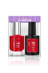 Front view of EzFlow TruMatch Color Duos Ace Me 2 bottle gel & lacquer polish combo retail pack