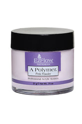 EZFlow A Polymer Pink Acrylic Powder, professional-grade pink powder for vibrant, durable acrylic nails with a soft pink hue.