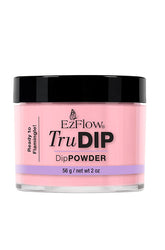 A clear 2 ounce tub of EzFlow TruDIP Ready to Flamingle nail dip powder