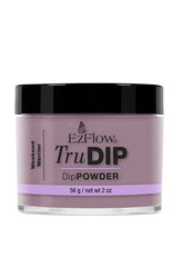 A 2 ounce transparent glass tub of EzFlow TruDIP Weekend Warrior printed with product name & information