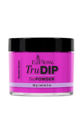 A capped 2 ounce glass jar of EzFlow TruDIP Double Down printed with product name & detalis