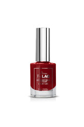 TruLAQ Extended Wear Lacquer in Smeared Kiss, a deep red, perfect for long-lasting and glossy nail coverage.