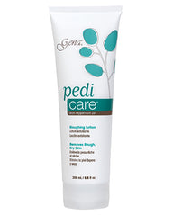 Frontage of Gena Pedi Care Non-abrasive sloughing lotion in 8.5-ounce tube type bottle with labeled text