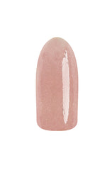 Glossy deep pink swatch of EzFlow TruDIP Cover Pink Powder on an artificial nail