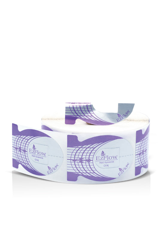 Front facing of EzFlow Perfect C-Curve Forms in Oval Purple variant isolated in white color setting
