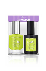 Front view of EzFlow TruMatch Color Duos Call Me a Cab 2 bottlle gel/lacquer combo retail pack