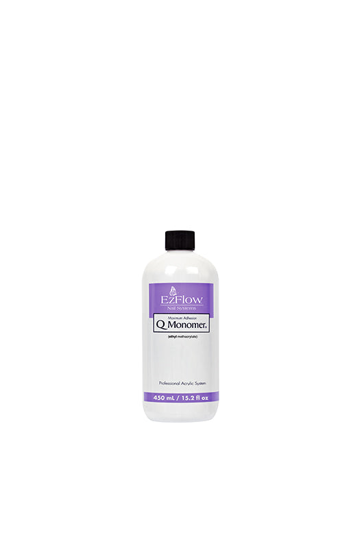 EZFlow Q Monomer 15.2oz - Professional 15.2oz bottle of Q Monomer for creating strong acrylic nails with perfect adhesion.