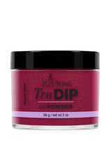 Front view of a 2 ounce glass container of EzFlow TruDIP Queen High printed with product details