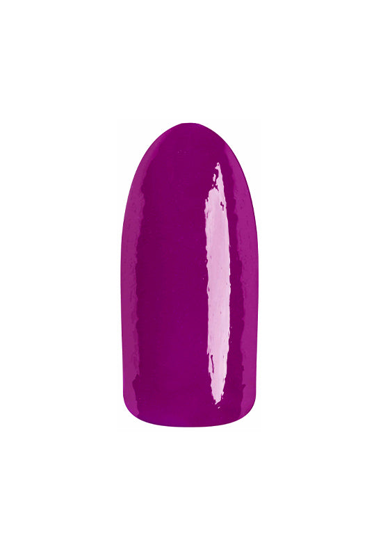 Color swatch on artificial nail representing EZFlow TruDIP Double Down nail dip's purple creme' hue