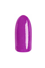 Glossy bright purple creme' finish of EzFlow TruDIP Pre-Game swatched on an artificial nail