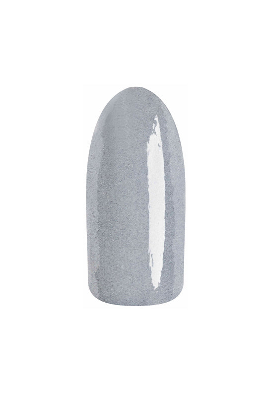 Lilac gray color swatch of Ez Flow TruDIP Poker Shark previewed on a single artificial nail