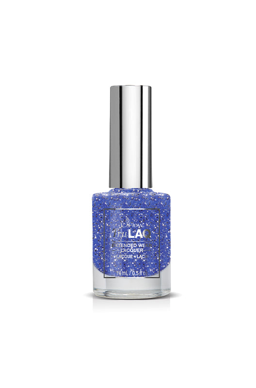 TruLAQ Extended Wear Buzz Worthy Nail Polish – Glittery purple nail polish for a dazzling manicure that lasts, perfect for any celebration.