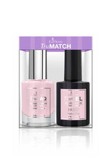 Front view of EzFlow TruMatch Color Duos French Pink 2 bottle gel & lacquer polish combo retail pack