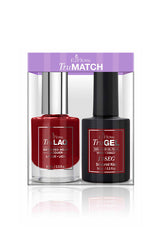 EZFlow TruMatch Nail Polish and Gel set in Smeared Kiss, featuring matching colors for a perfect manicure look.