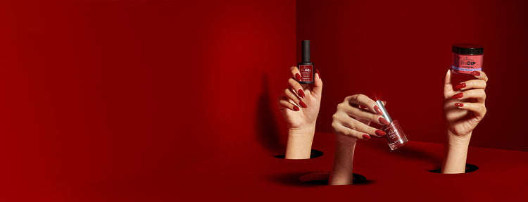 3 hands holding EzFlow products