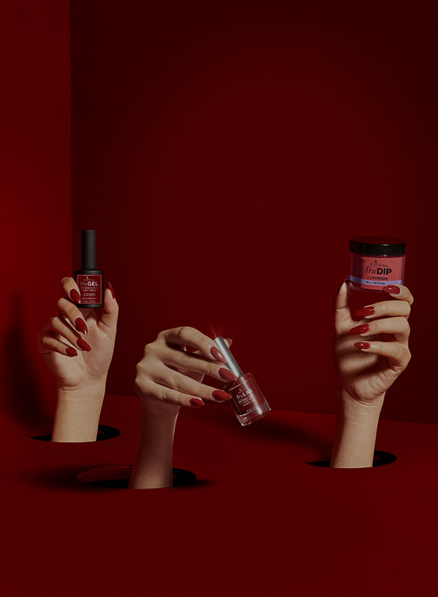 3 hands holding EzFlow products