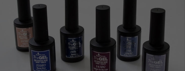 Set of TruGel bottles on a white background