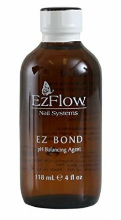 Frontage of EzFlow Nail Systems EZ Bond pH Balancing Agent in a 4-ounce bottle with product details and information