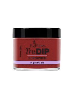 A transparent 2 ounce glass tub of EzFlow TruDIP Heavy Pour topped with black twist cap & printed with product details